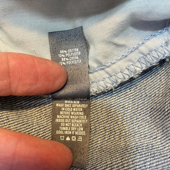 Aerie Denim Shorts S Blue Jean Belted Cut Off Fray Hem Distressed New - Picture 10 of 10